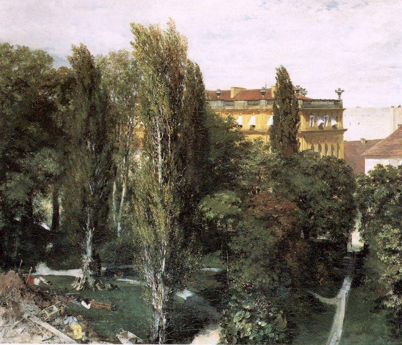 Adolph von Menzel The Palace Garden of Prince Albert Spain oil painting art